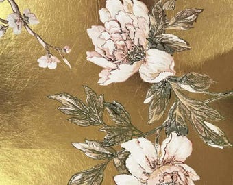 Gilded Oriental Flowers