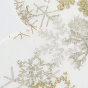 Guardanapos de papel de arroz de seda com flocos de neve dourados para decoupage