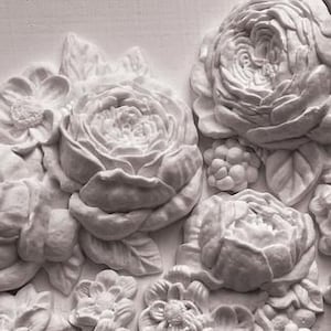 Roses Bas Relief Silicone Mold