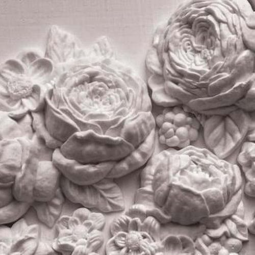 Moule en silicone bas relief roses