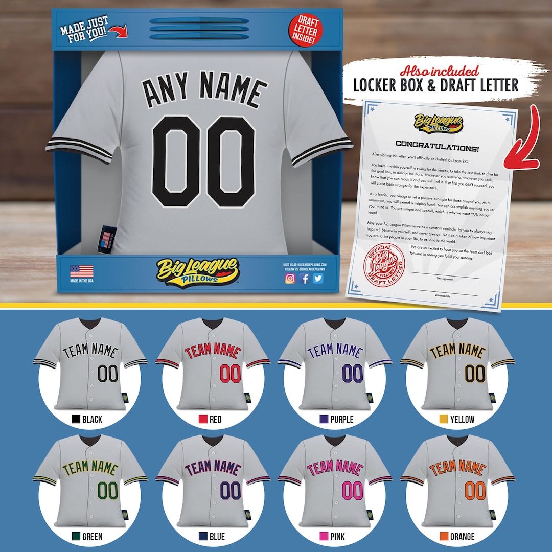 Custom Baseball Jersey Pillow style 1 Enter Sandman Etsy