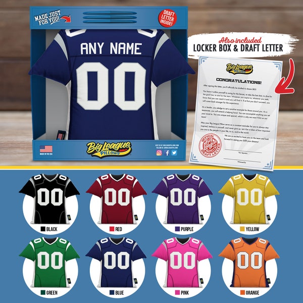 Custom Football Jersey Pillow • Style 1: The Zonkowski