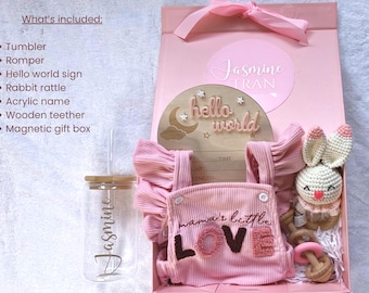 Newborn Baby Girl Gift Box | Baby Shower Gift Box | Welcome Baby Gift | Newborn Baby Girl Gift | Expecting Mom New Parents Gift Box