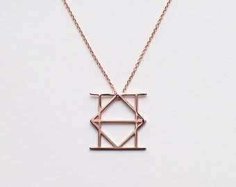 Gemini charm necklace in silver, gold or rose gold