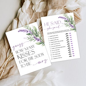Bridal Shower Games, Lavender Bachelorette Games, Printable Wedding Shower Games, Editable Bridal Party Games, Bride Groom Fun Games Bundle 画像 3