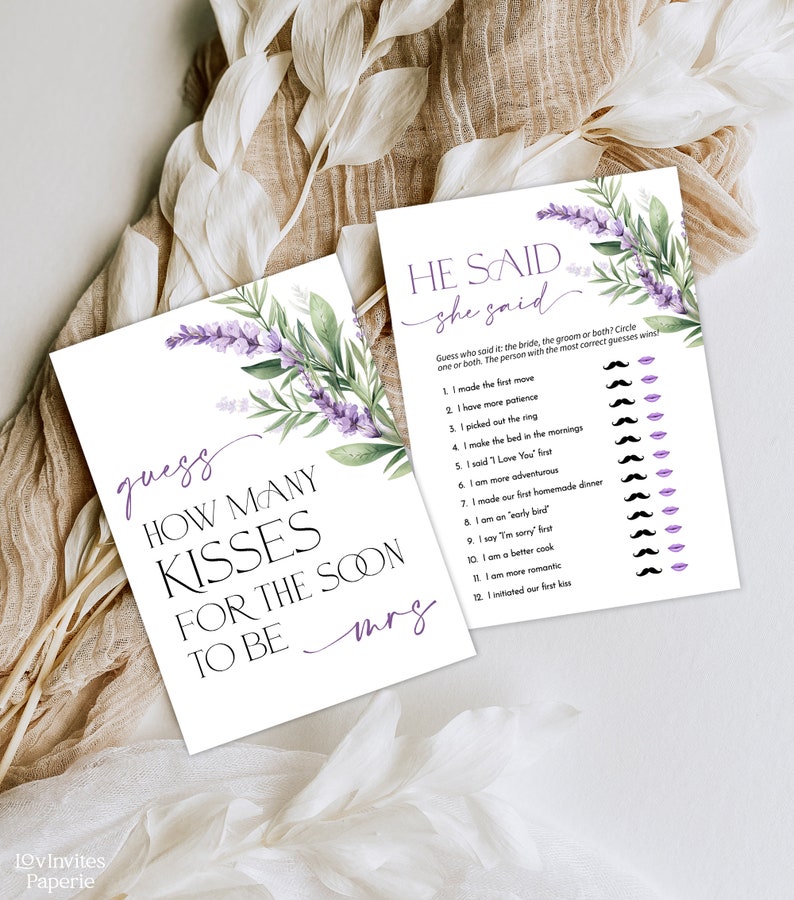 Bridal Shower Games, Lavender Bachelorette Games, Printable Wedding Shower Games, Editable Bridal Party Games, Bride Groom Fun Games Bundle 画像 3