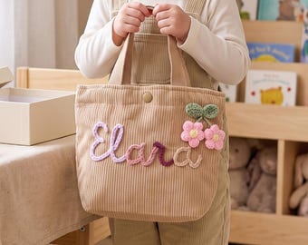 Personalisierte Name Tote Handtasche - individuelles Baby Shower Geschenk für Kinder