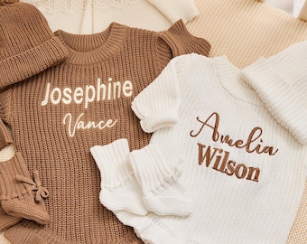 Personalized Embroidered Family Baby Romper - Custom Name Infant Gift, Monogrammed Newborn Outfit, Unique Sibling Keepsake