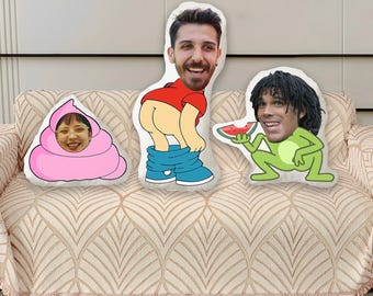 DIY Humanoid Cushion with Your Face : Custom Big Head Funny Birthday Gag Gift.