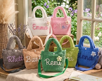 Benutzerdefinierte Name Kleinkind Geldbörse - Cord Kita Tasche Geburtstag Geschenk