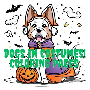 Blip Digital Dogs in Holloween Costumes Coloring Pages