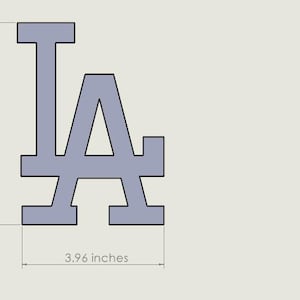 3D-Printed LA Dodgers-Inspired Logo – Perfect for Sports Fans & Decor