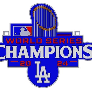 3D-geprinte Los Angeles Dodgers 2024 World Series Champions-ketting – perfect voor fans!