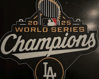 3D Printed Los Angeles Dodgers 2025 World Series Champions Necklace – Perfect for Fans!