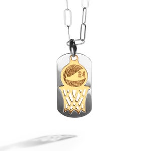 Basketball Necklace NBA Gift Pendant Silver Sports Basketball Chain 24 –  Gold Diamond Shop