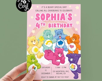 Bearbeitbare Geburtstagsfeier-Einladung Geburtstags-Einladung Sofort-Download