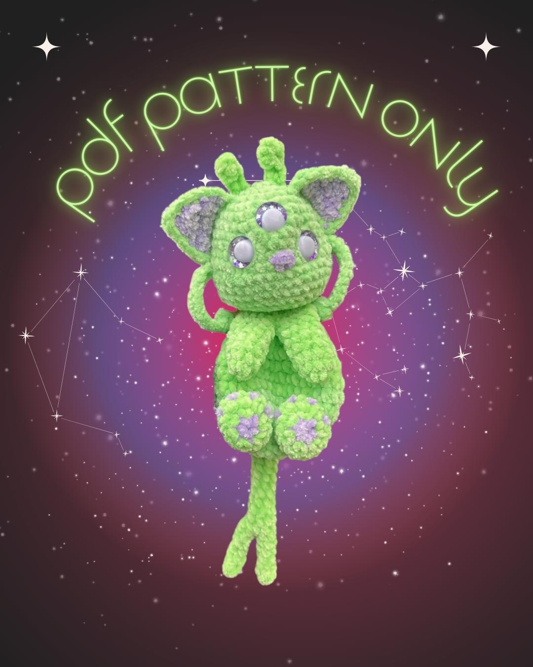 Nebula the Alien Cat Amigurumi Crochet Pattern - Etsy