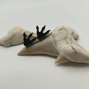 Dinosaur Footprint Earrings|Acrylic Earrings|Laser Cut Earring|Dinosaur Lover Gift|Gifts for Dinosaur Lover| Footprint earrings
