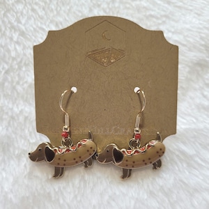 Hot Dog Earrings| Dachshund Earrings| Dachshund Jewelry| Dog Lover Gifts| Weiner Dog Lover| Dog Accessories | Dachshund Gifts
