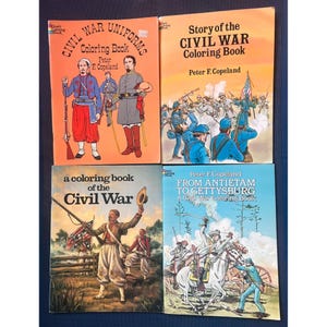 5  Vintage Civil War Coloring Books Historical Themes & Illustrations, Copeland