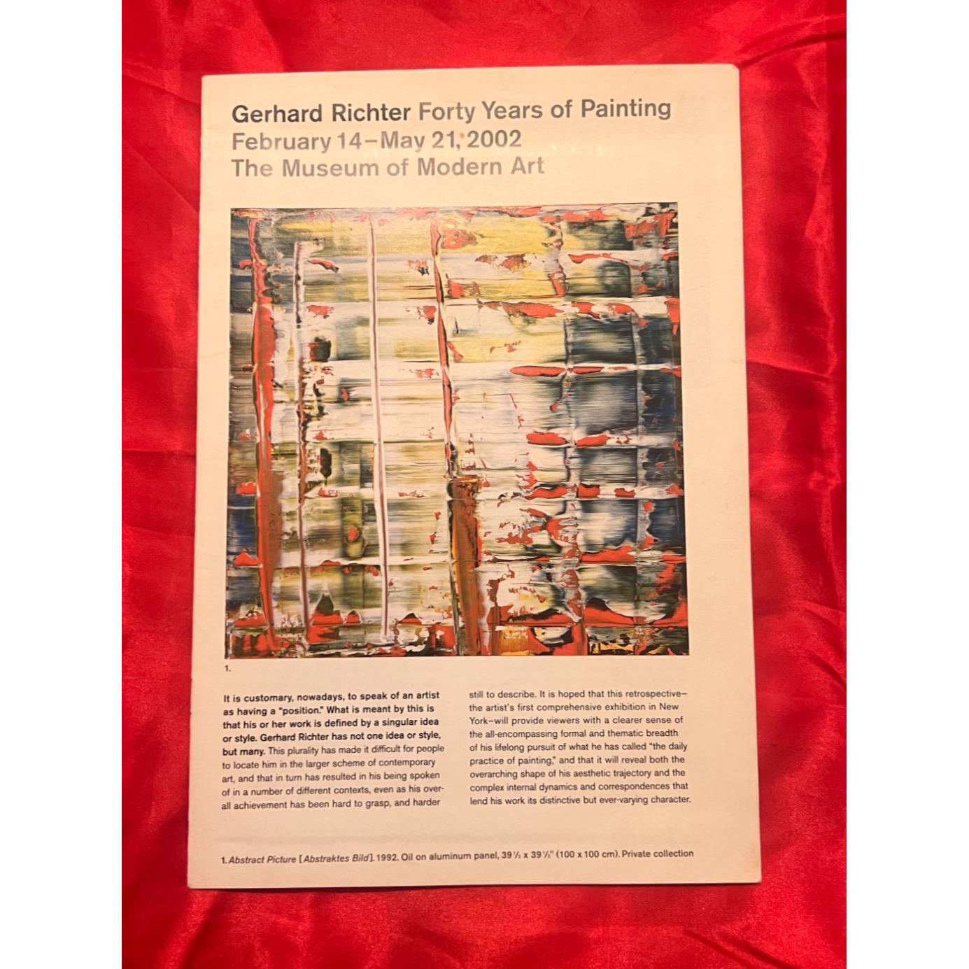 Gerhard Richter Forty Years of Painting Moma 2002 Brochure 12 Pg 