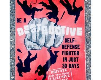 1961 Joe Weider Destructive Self-Defense Course Promo Mailer Ad 32 Big Pages!