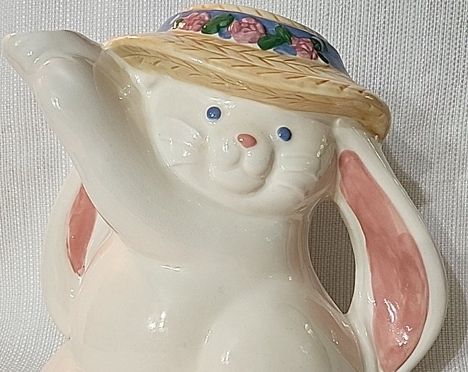 Vintage Treasure Craft Bunny Rabbit Pitcher Easter Made in USA ...