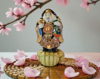 Luck God Fukurokuju kutani celadon glazed netsuke Antique | Accessories | Luck God Fukurokuju Kutani Celadon  main image 3
