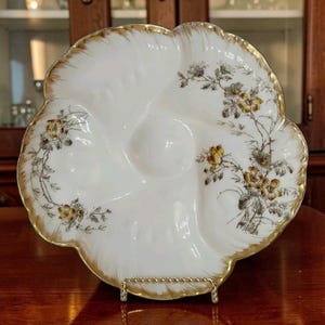 5 Well Limoges Oyster Plate - Etsy