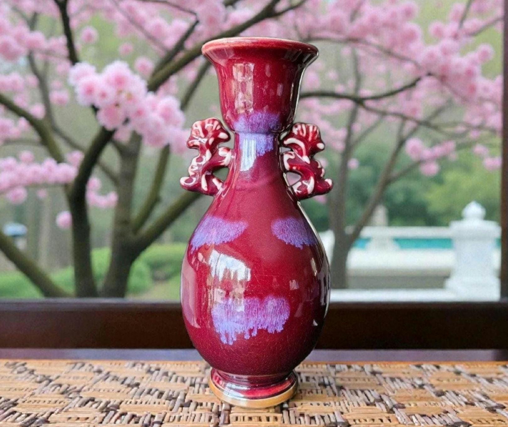 赤色の陶器 装飾品 Chinese Porcelain Vase Red - Etsy - Page 2