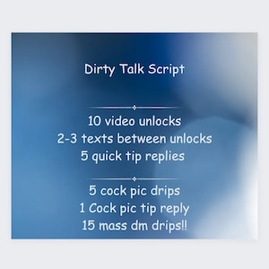 Dirty Talk Sexting Script
