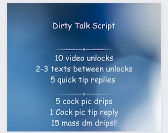 Dirty Talk Sexting Script