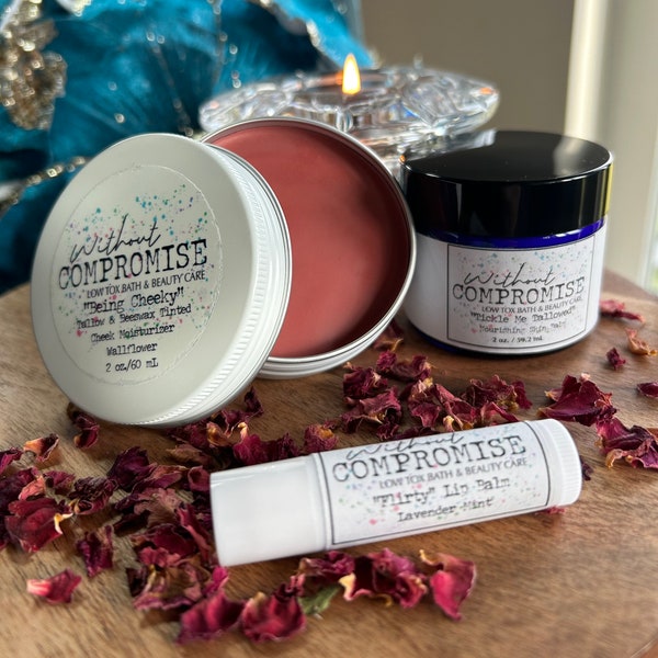 Ultimate Tallow Beauty Beauty Gift set| includes whipped tallow balm, tinted tallow & beeswax cheek and lip moisturizer and lip balm