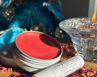 First Date 100 % Grass-fed Tallow & Beeswax tinted Lip and Cheek Moisturizer: includes 2 oz, and choice of lip balm