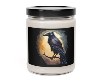 Raven, Gothic Candle, Gothic Gift, Best Friend Gifts, Bird, Raven Gifts, Edgar Allen Poe,