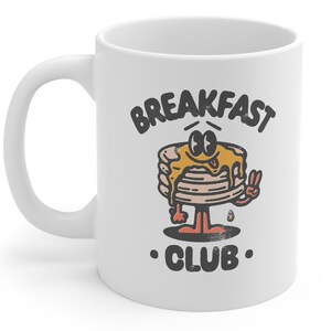 Breakfast Club Coffee Mug, Breakfast Club Gift, Vintage Graphic Mug, Retro Vintage Design