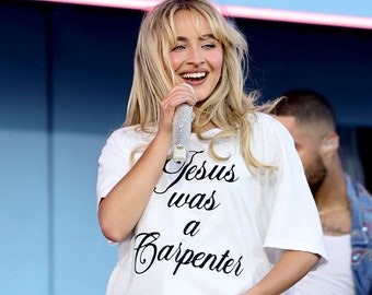 Jesus was a Carpenter - Sabrina Carpenter Coachella Oversized Graphic Tee