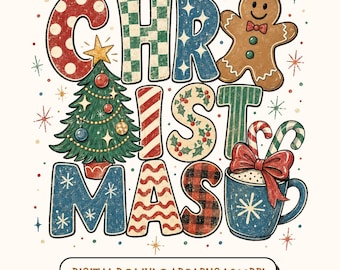 Christmas PNG, Retro Christmas PNG, Gingerbread Christmas Shirt Design, Holiday Sublimation, Christmas Tree Coffee PNG