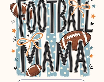 Football Mama Png, Football Mom PNG, Coquette Football Bow PNG, Retro Game Day Shirt Design, Sublimation PNG, Cricut Digital Download