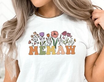 Memaw Shirt: Grandma Gift, Mothers Day Tee