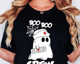 Boo Shirt,Boo Crew Shirt,Halloween Shirt, Nurse Gift, Cute Halloween shirts,Halloween Nurse Tshirt, Funny Halloween Shirts, Cute Nurse Tee