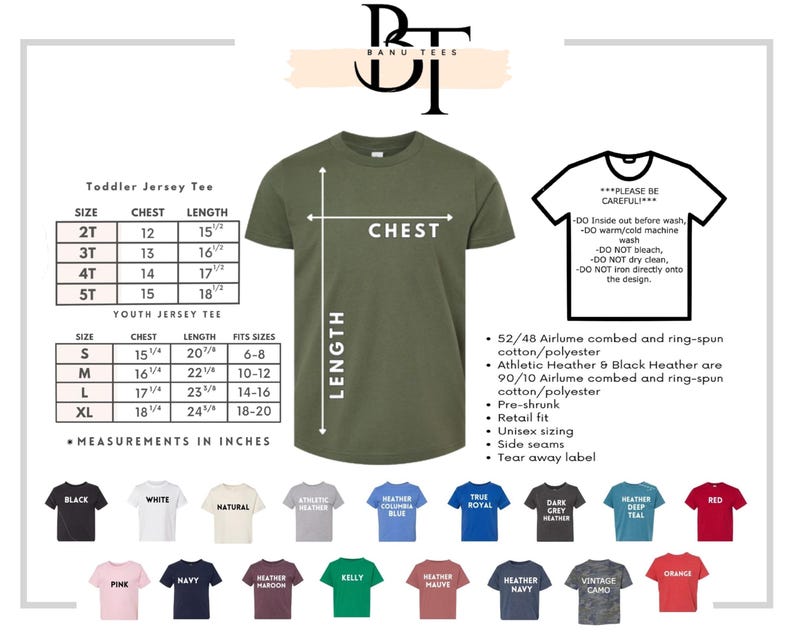 The image is a collage of various images, including a green t-shirt, a toddler jersey t-shirt, and a variety of colored t-shirts. The image does not contain any text, and the descriptions provided are not too specific or detailed.