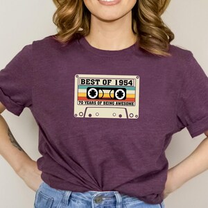 70th Birthday Shirt, Best Of 1954 Cassette T-Shirt, 1954 Birthday Shirt, 70th Birthday Gift For Women, 70th Birthday Men Tee