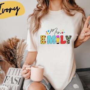 Custom Teacher Shirt, Teacher Name Shirt, Teacher Gifts Personalized, Teacher Appreciation Gifts, Back to School Shirt, Gift for Teacher