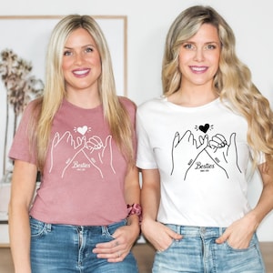 Personalized Besties Shirt, Besties Since Year T-Shirt, Best Friends Name and Date Tees, Girl Trip Tees, BFF Shirts, Friend Trip Shirt