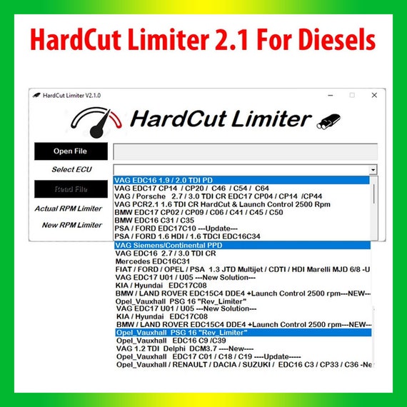 HardCut Limiter Diesel + Petrol Engines + Pop&Bang + HARDCUT LIMITER VMAX+ HotStartr + QLaunchr Software Diagnostic car repair