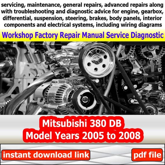 For 380 DB Factory service Repair Manual Workshop electrical system with wiring diagram engine gearbox brakes 2005 to 2008