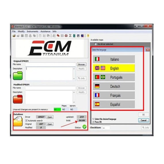 ECM TITANIUM 1.61 virtual machine or win with 26000+ Driver Ecm 18259+ Drivers for ecu tool car repair diagnostic send link windows 7/8/10