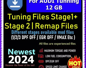 Diagnostic Auto For AUDI Tuning 12 GB Tuning Files Stage1,Stage 2...etc Ecu Files Remapping Automobiles Car Repair Tool