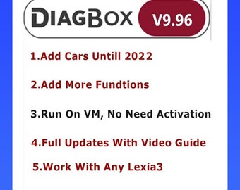 Diagnostic Diagbox V9.96 Tool Full Auto Car Repair Update For Lexia3 91 PP2000 Lexia-3 Diagbox Citroen Peugeot Till 02/2022